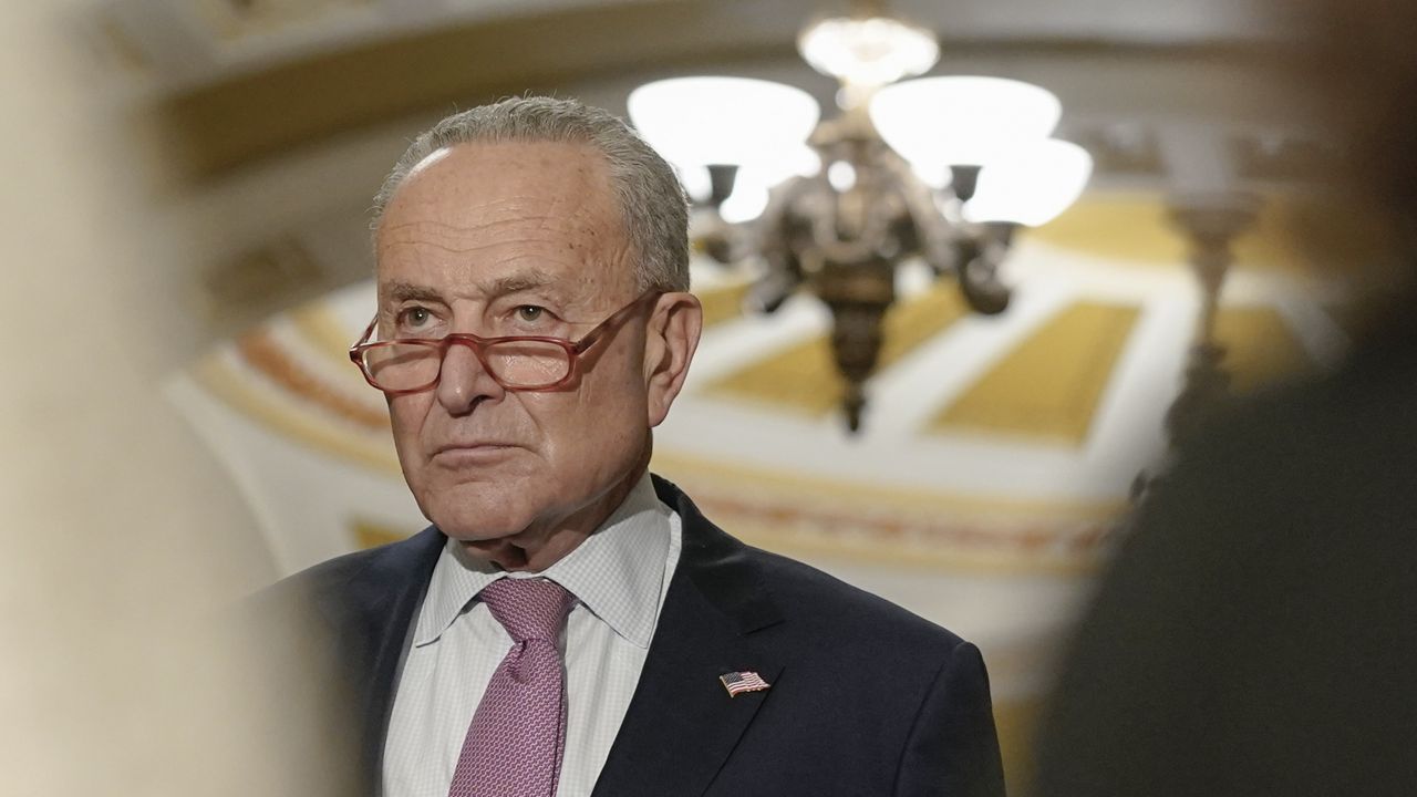 Senate Majority Leader Chuck Schumer of D-N.Y. (AP Photo/Mariam Zuhaib)