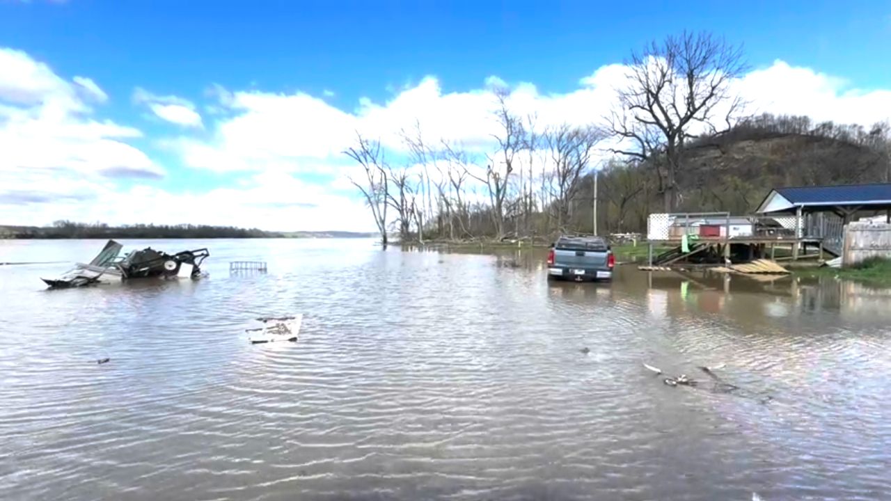 A flooded area in Scioto County, Ohio. 