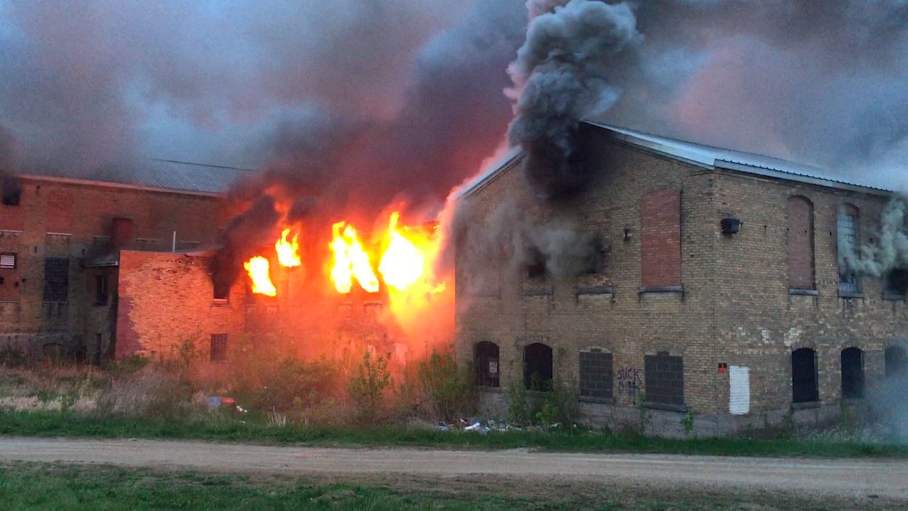 Historic Menasha Whiting Paper Mill Burns In Fire