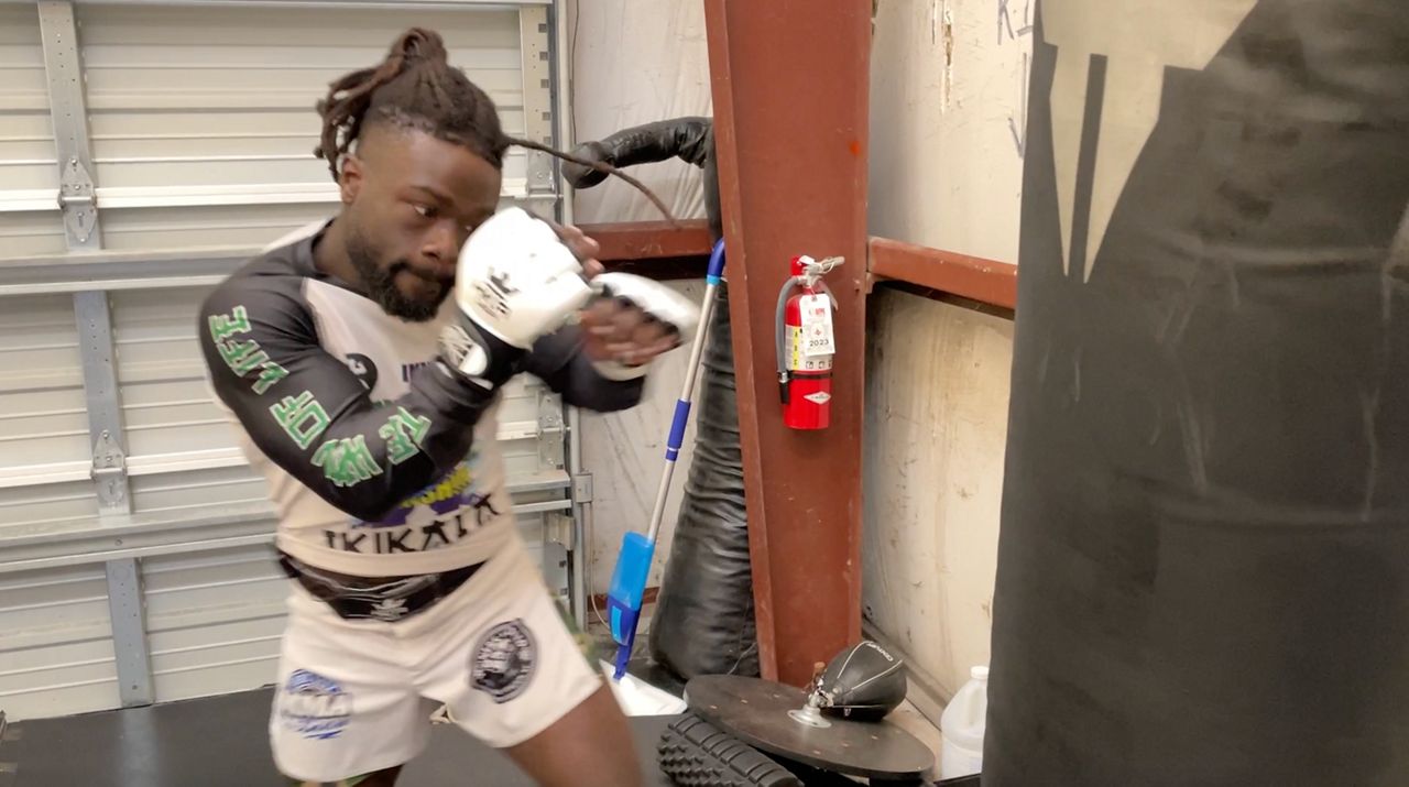 David Wilson practices mixed martial arts. (Spectrum News 1/Alex Wilkinson)