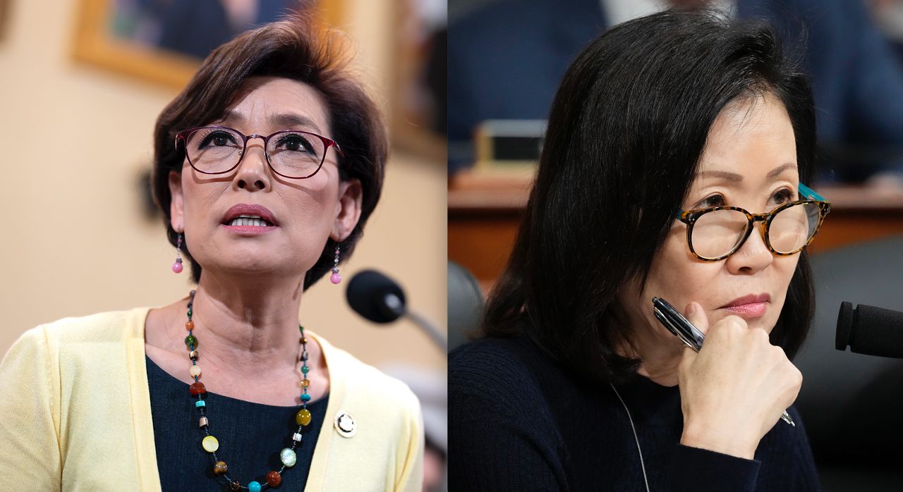 Rep. Young Kim, R-Calif., left, and Rep. Michelle Steel, R-Calif., right