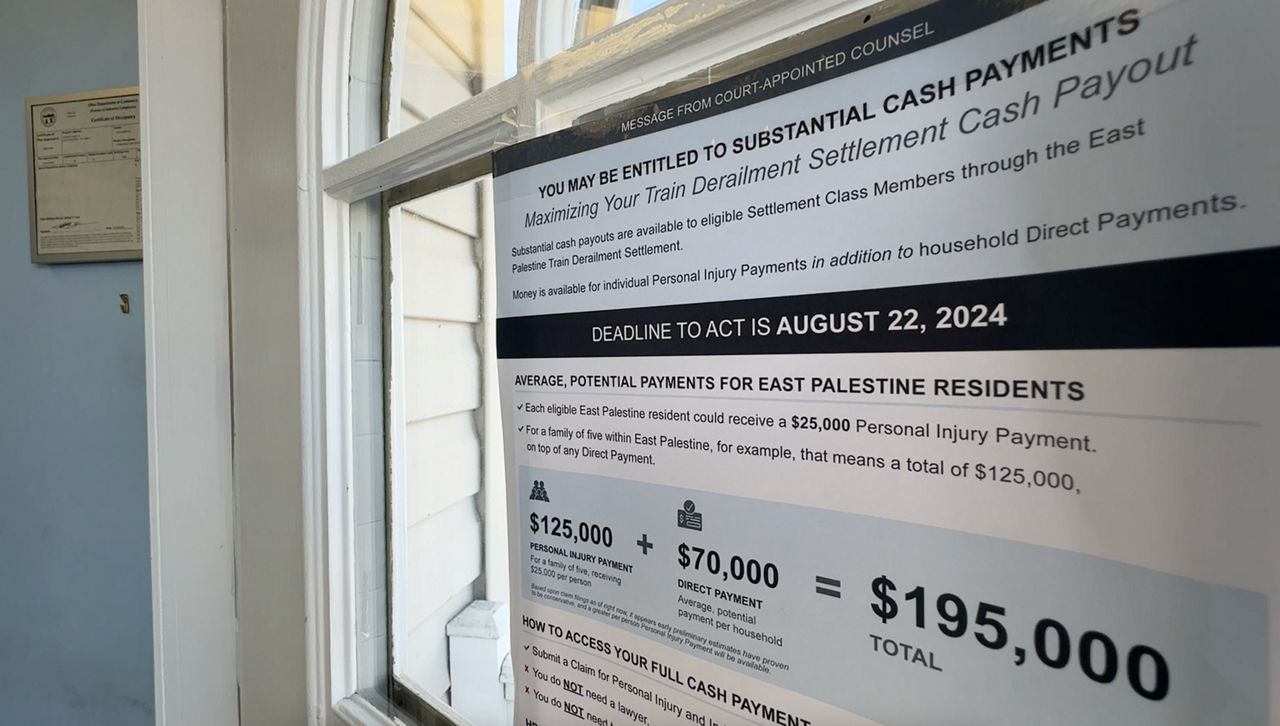 East Palestine train derailment class action settlement