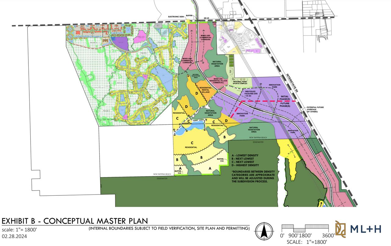 Proposed development plan for Deering Park Innovation Center in New Smyrna Beach. (City of New Smyrna Beach)