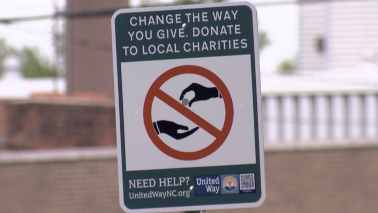 Anti Panhandling signs in High Point. 