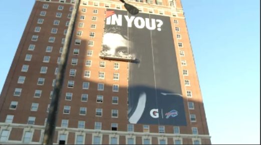 Josh Allen Gatorade billboard in downtown Buffalo taken down