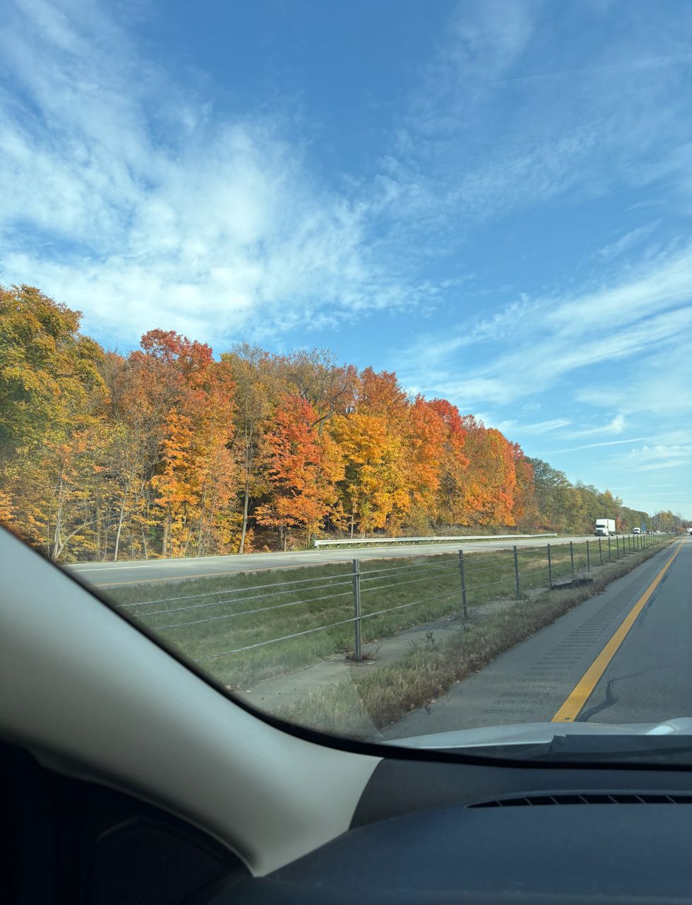 Fall foliage on Interstate 70.