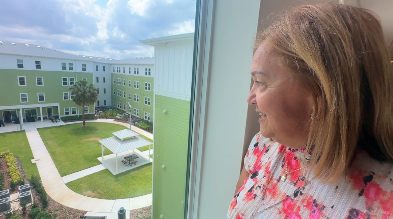 Elizabeth Feliciano, who moved in to Casa Di Francesco last month, says that the search for a place to live out her retirement years wasn’t easy. (Spectrum News/Fadia Patterson)