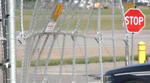 buffalo airport fence rammed