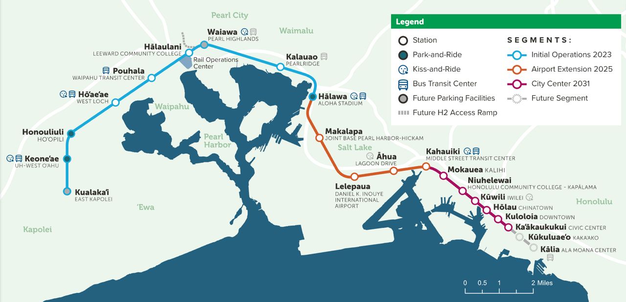 Skyline route map. (Map courtesy of HART)