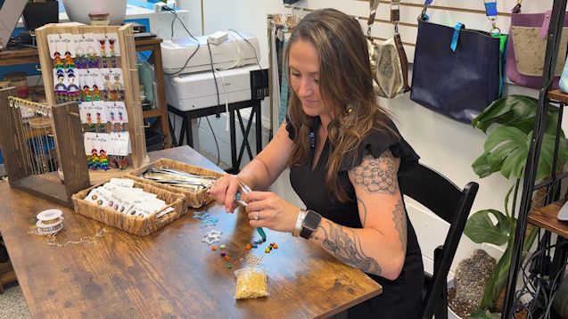Erica Vogel, North Carolina business owner and Raleigh Pride festival vendor, started Be Like Missy in 2018. (Spectrum News 1/Ashley Van Havere)