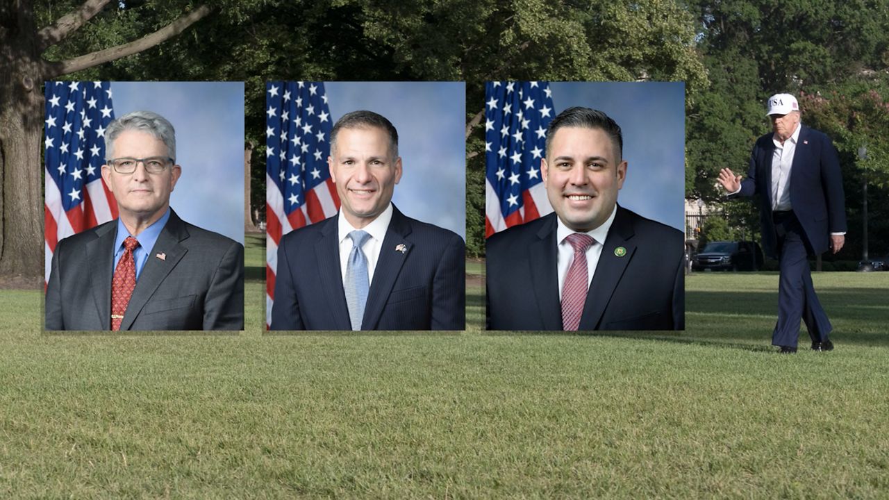 President Donald Trump has picked former Reps. Anthony D'Esposito to serve as inspector general at the Department of Labor, Marc Molinaro to be the Federal Transit administrator, and Brandon Williams to be the undersecretary of Energy for Nuclear Security. (Composite of AP File Photos)