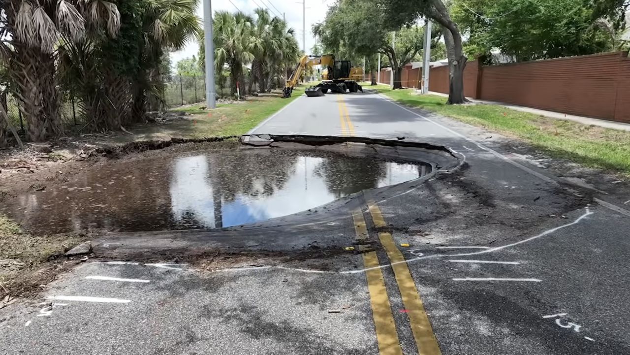 Maitland sinkhole 'stable' according to Orange County public works