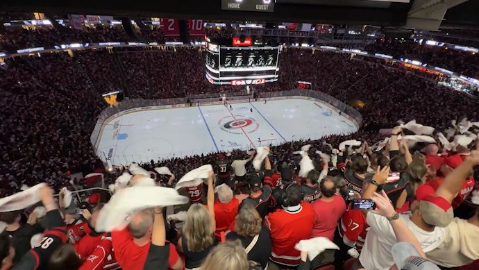 Canes rally towels: Behind the scenes as the team takes to the ice