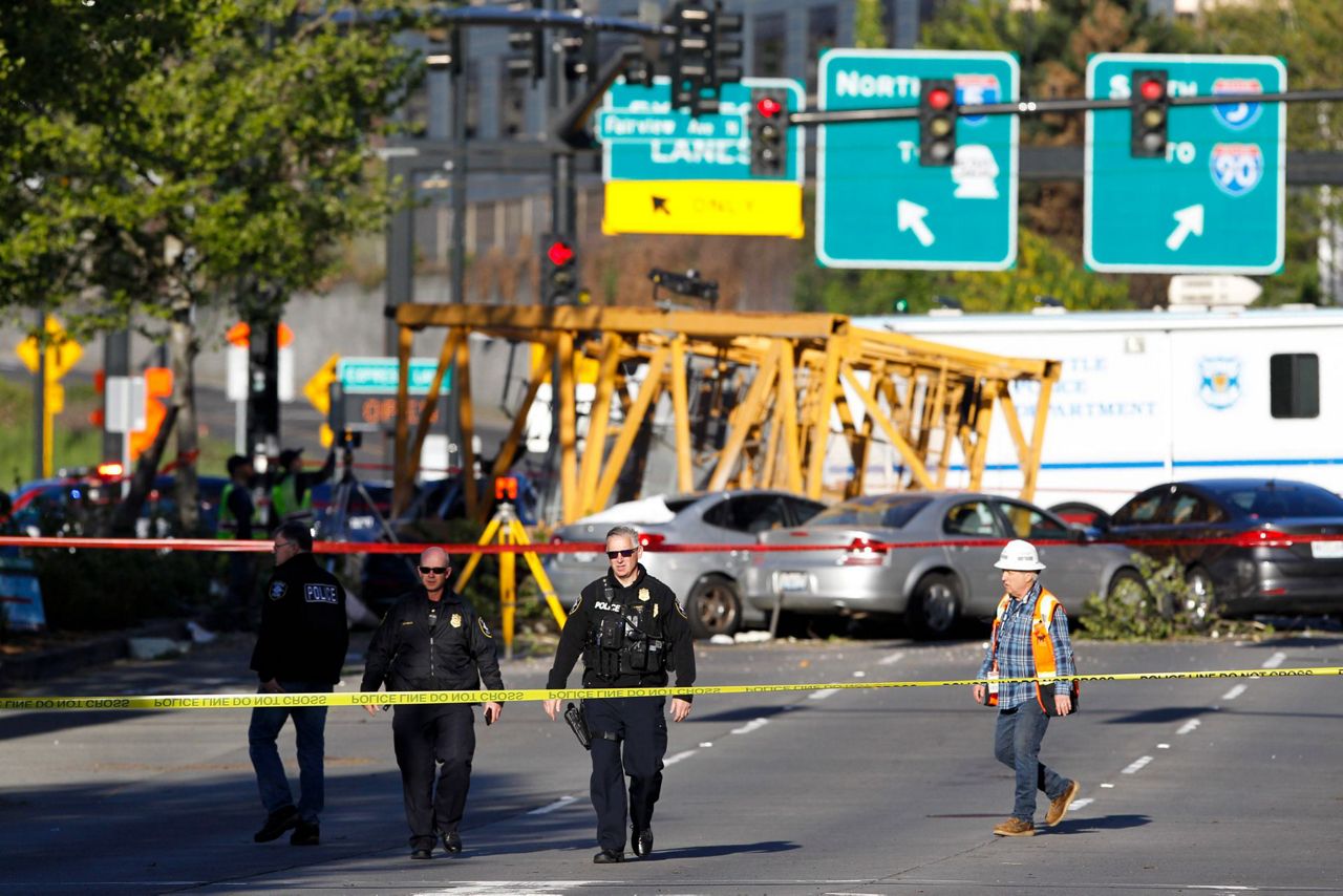 'Terrifying': Crane falls on busy Seattle street, killing 4