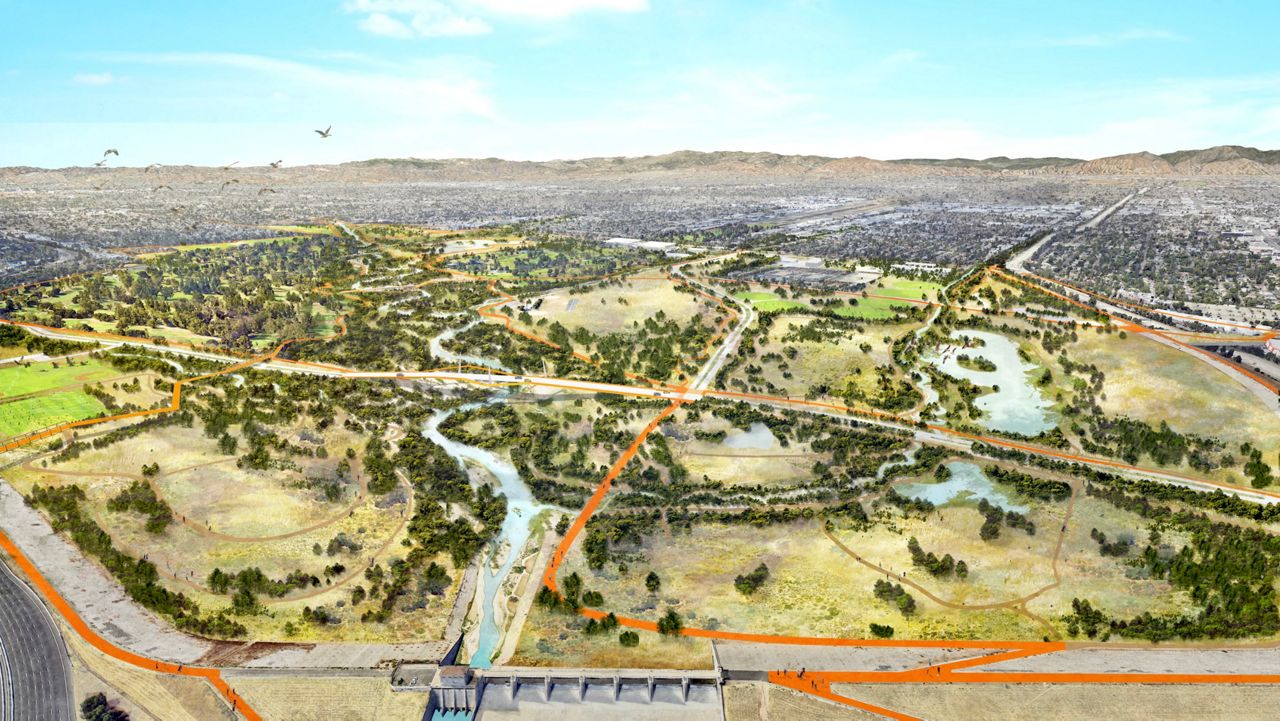 Rendering of the Sepulveda Basin revitalization project. (Image courtesy of the city of Los Angeles)