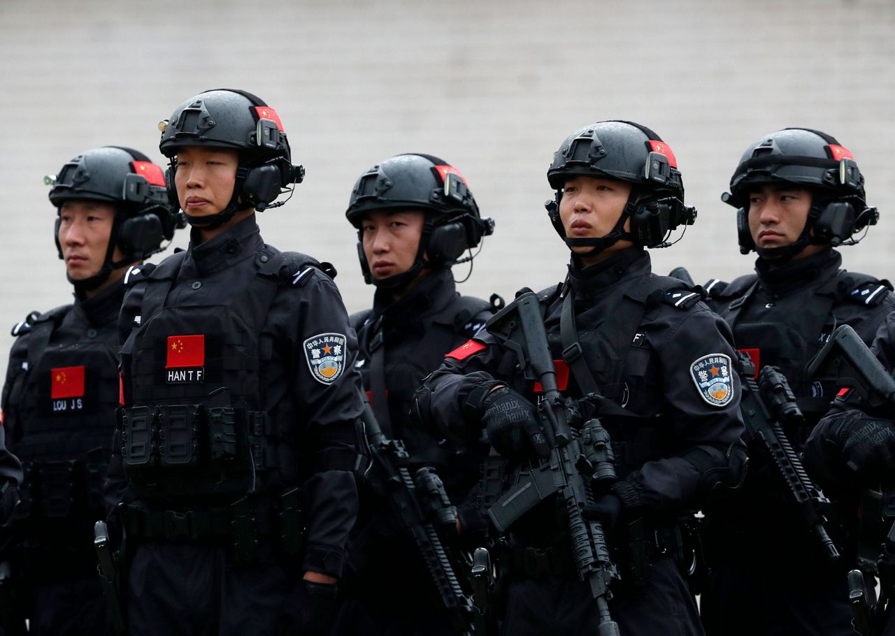 Chinese security forces in joint anti-terror drill in Serbia