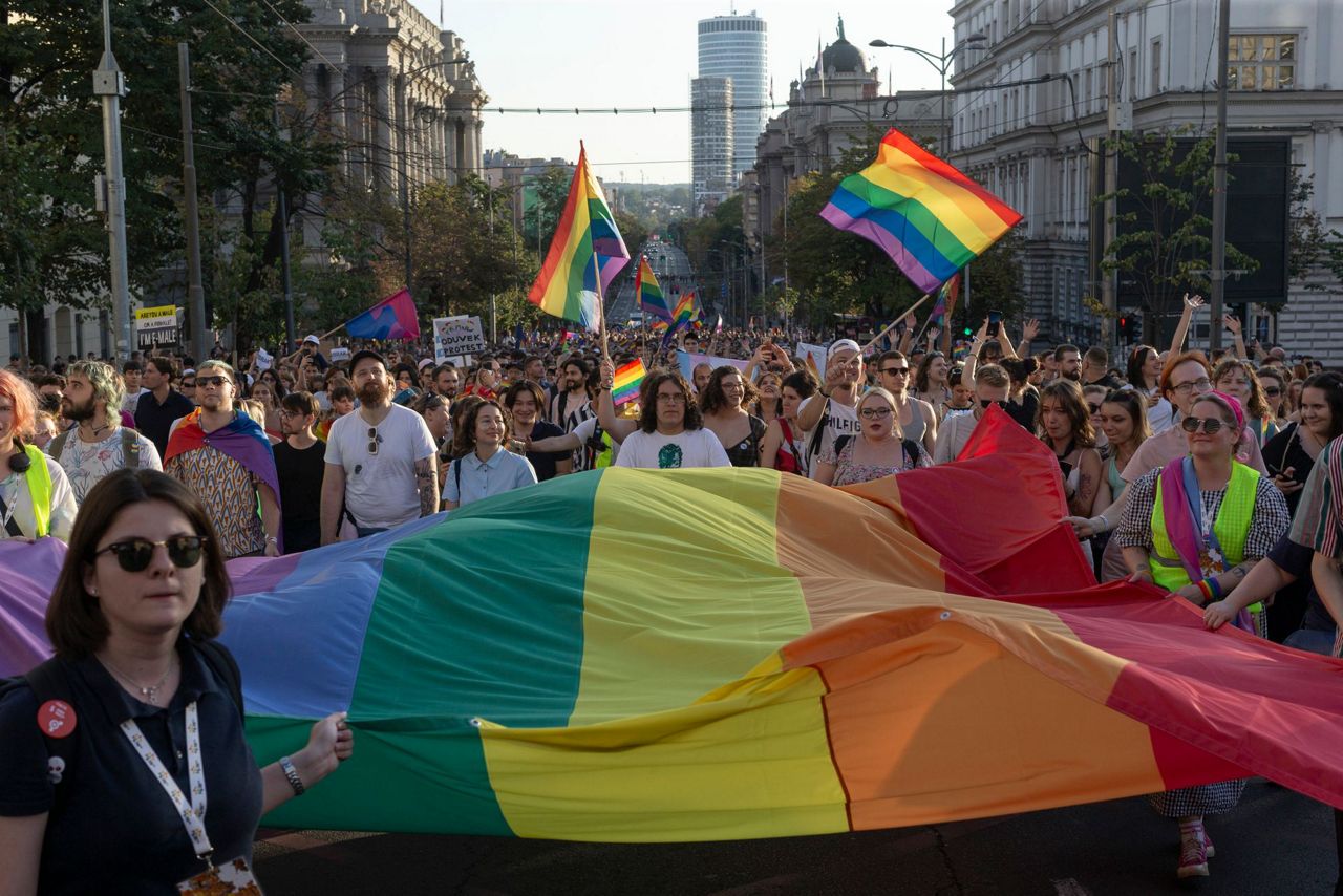 Hundreds of Pride activists march in Serbia despite hate messages sent ...