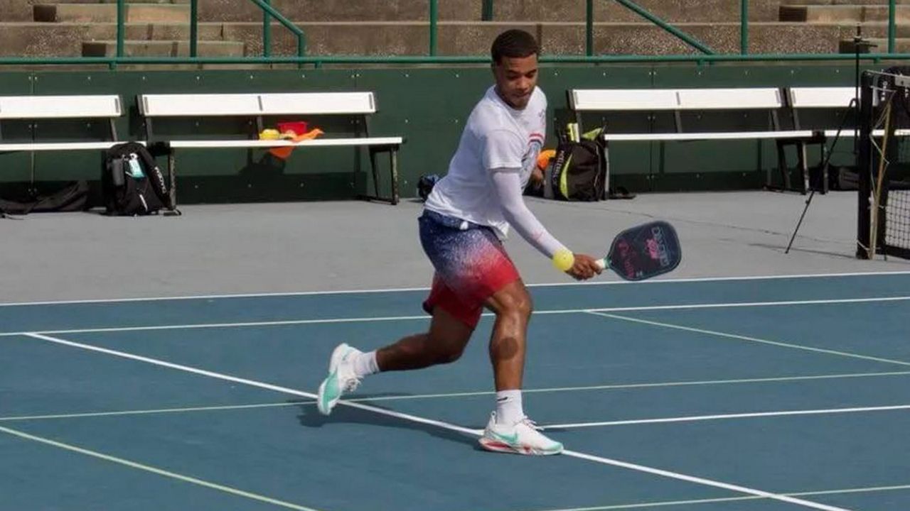 St. Louis native, Sheldon Kolawole, 28, was among 16 participants who were handpicked across the U.S. and Canada to play in “Pickleball Paddle Battle,” a reality show produced by Pickleball Kingdom, a pickleball court franchise company headquartered in Chandler, Arizona. (Photo courtesy of Sheldon Kolawole Facebook page)