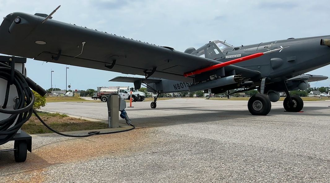 The U.S. Air Force Special Operations Command's Skyraider II is one of the newest aircraft being shown during Special Operations Forces Week in Tampa. (Spectrum News/Nick Popham)