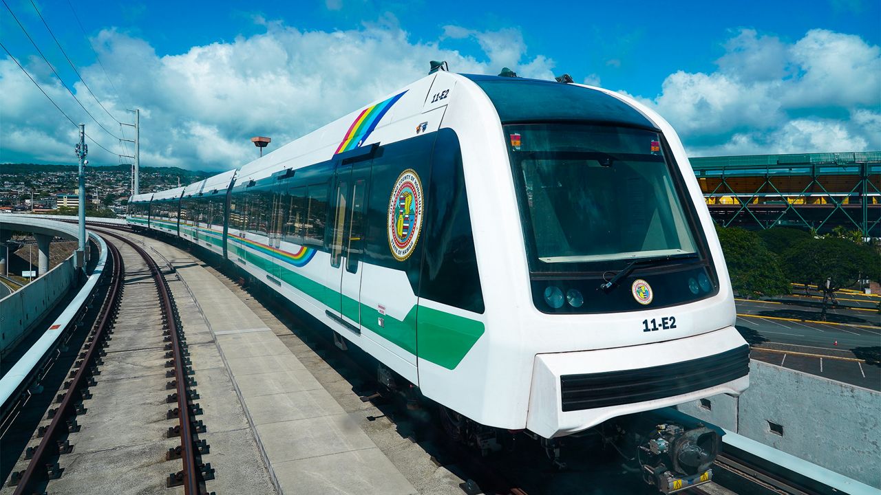 The city announced that the official name of the Honolulu rail system will be Skyline. (Photo courtesy Honolulu Authority for Rapid Transit)