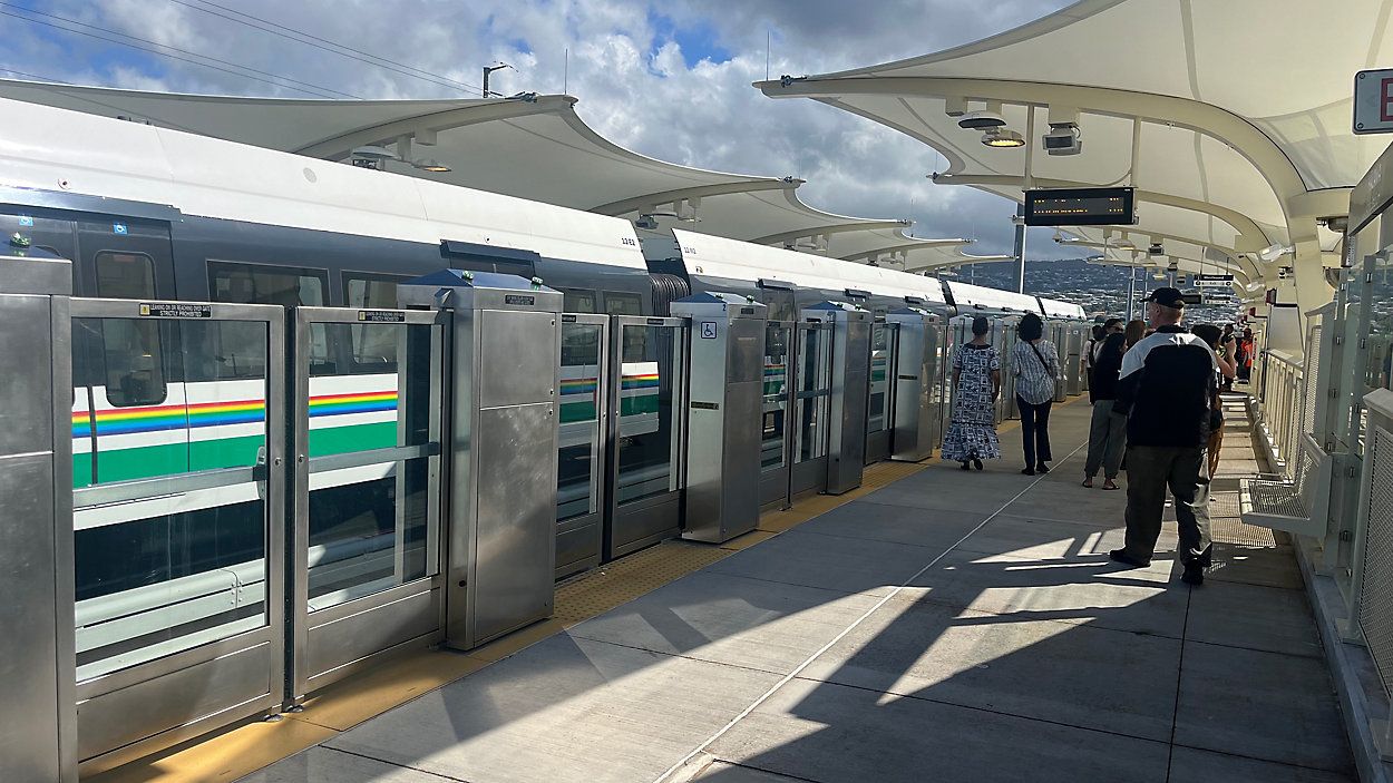 The second segment of the Skyline rail transit system will extend from Aloha Stadium to the Middle Street Transit Center. (Spectrum News/Michael Tsai)