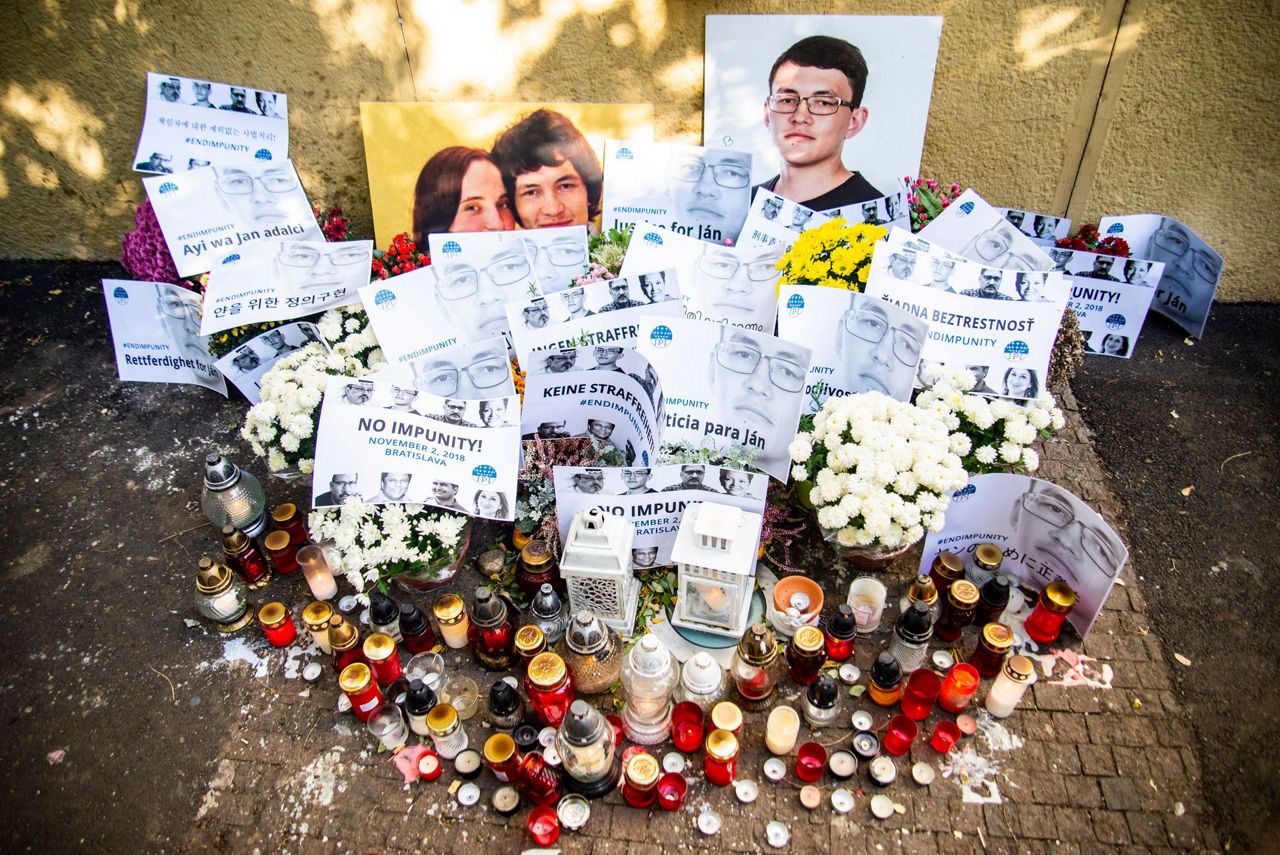 Press group urges action in slain Slovak reporter case