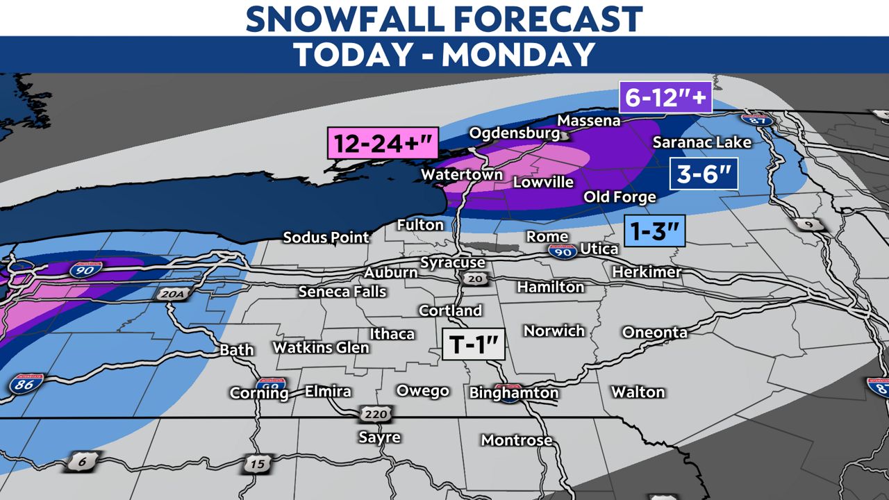 Blizzard conditions for parts of Western & Central NY