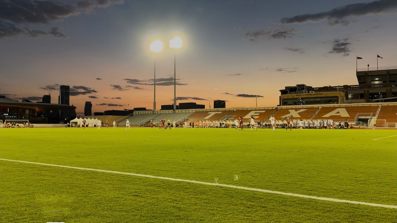 The Texas Longhorns women's soccer team appears at Mike A. Myers Stadium and Soccer Field in this file image. (Spectrum News 1/Tori Garcia)