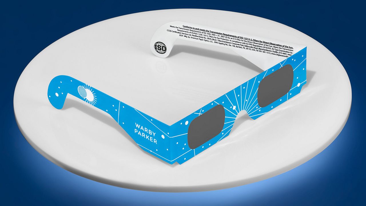 Warby Park will give away free solar eclipse glasses from April 1-8 in stores nationwide. This one of several companies providing eclipse glasses. (Photo courtesy of Warby Parker)