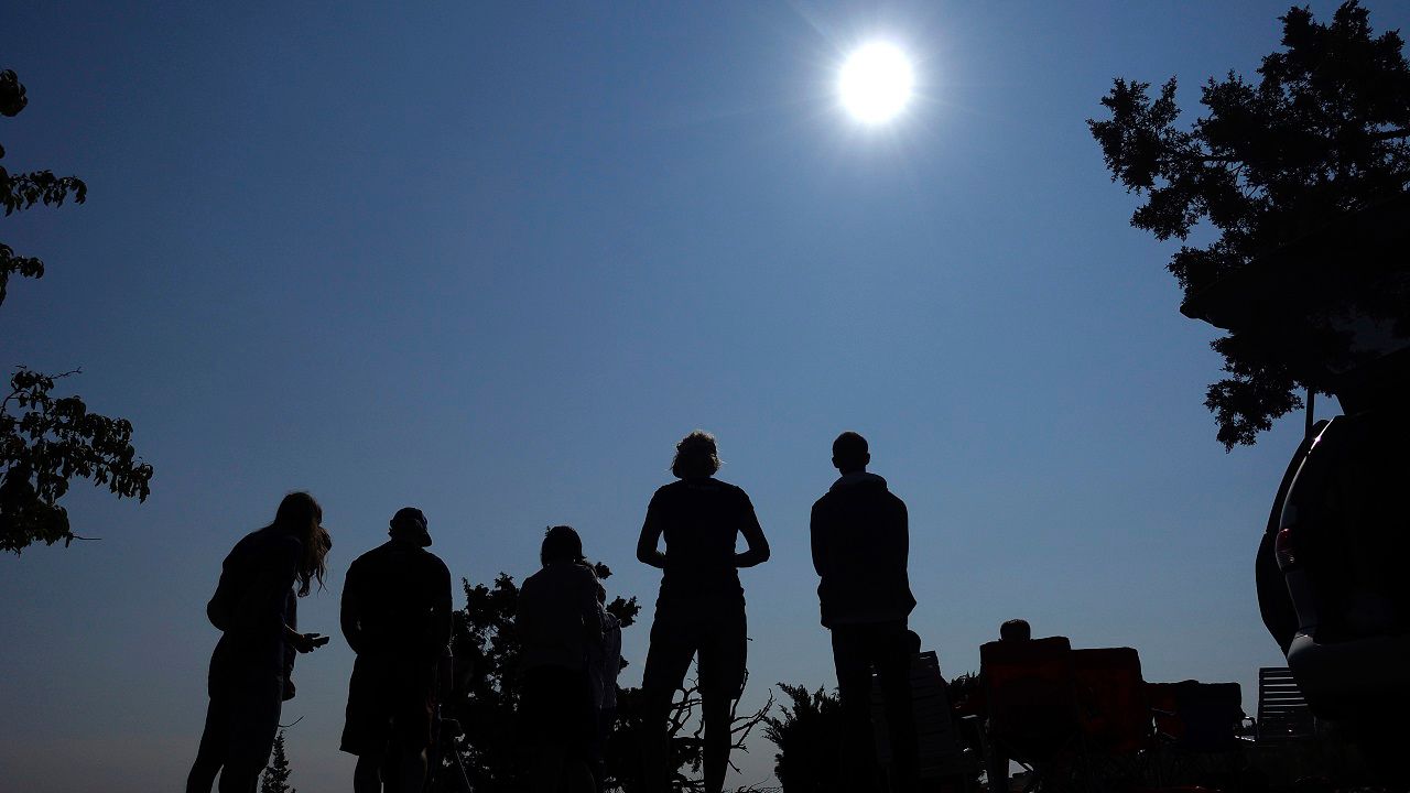 The April 8, 2024 total solar eclipse in North America first hits land at Mexico’s Pacific coast, cuts diagonally across the U.S. from Texas to Maine and exits in eastern Canada. (AP Photo/Ted S. Warren, File)