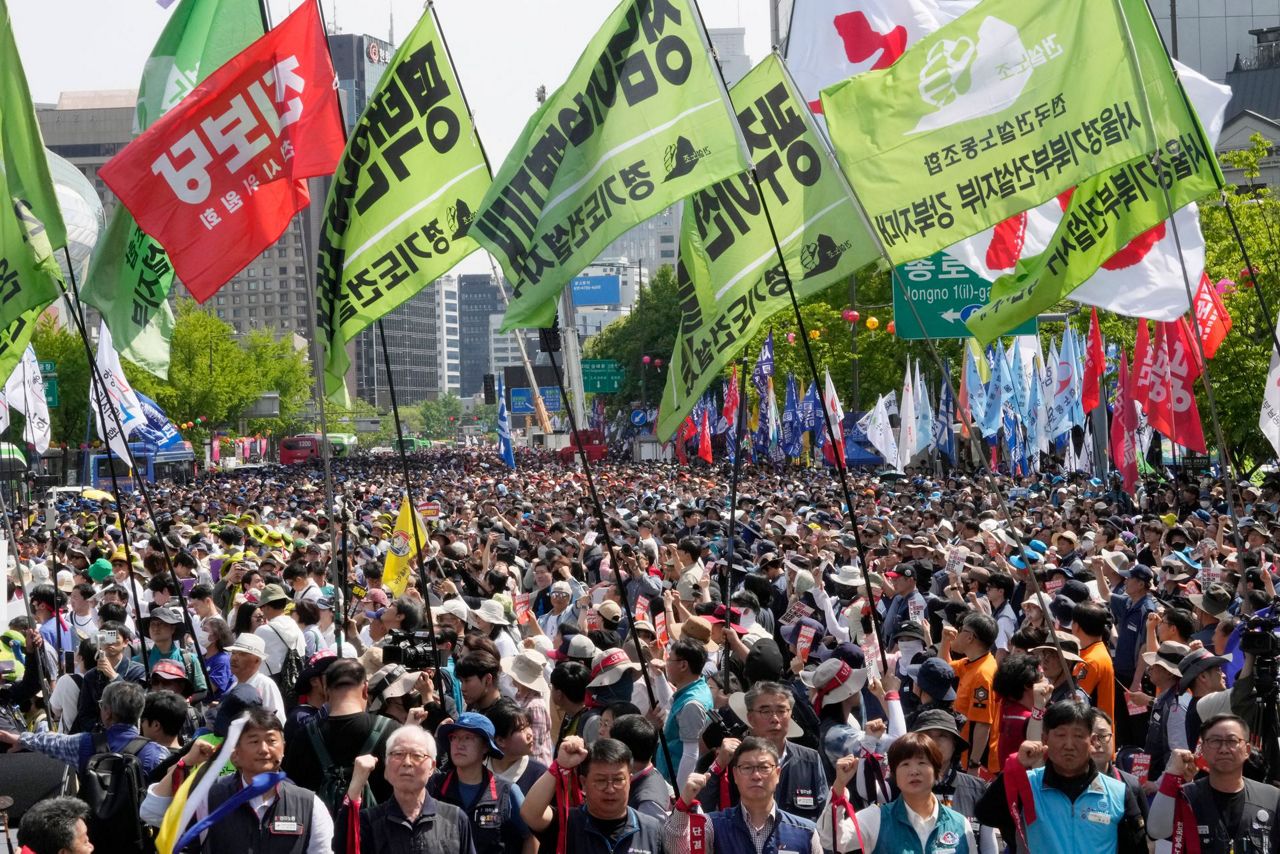 Workers And Activists Across Europe And Asia Hold May Day Rallies To 