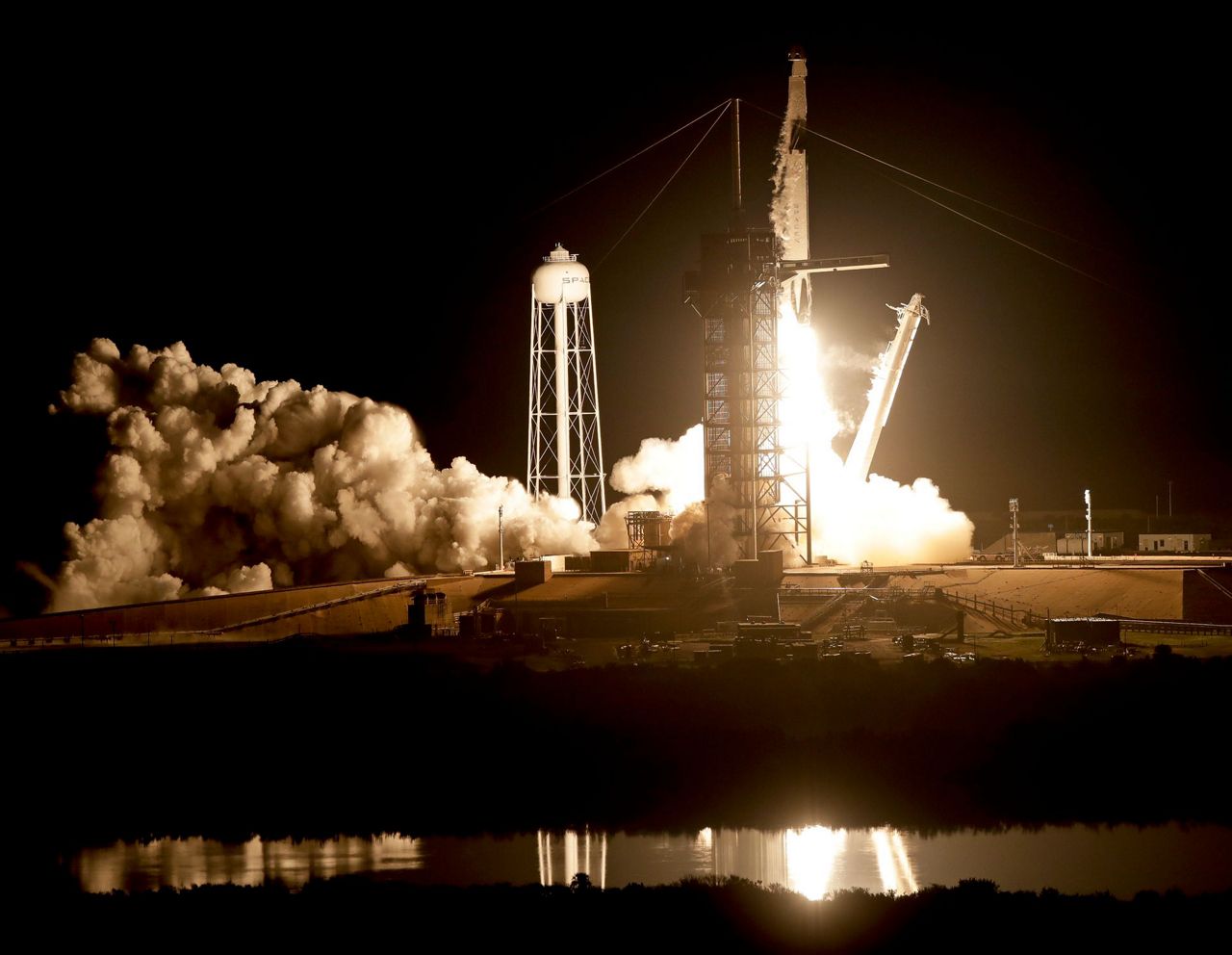 America's newest crew capsule rockets toward space station