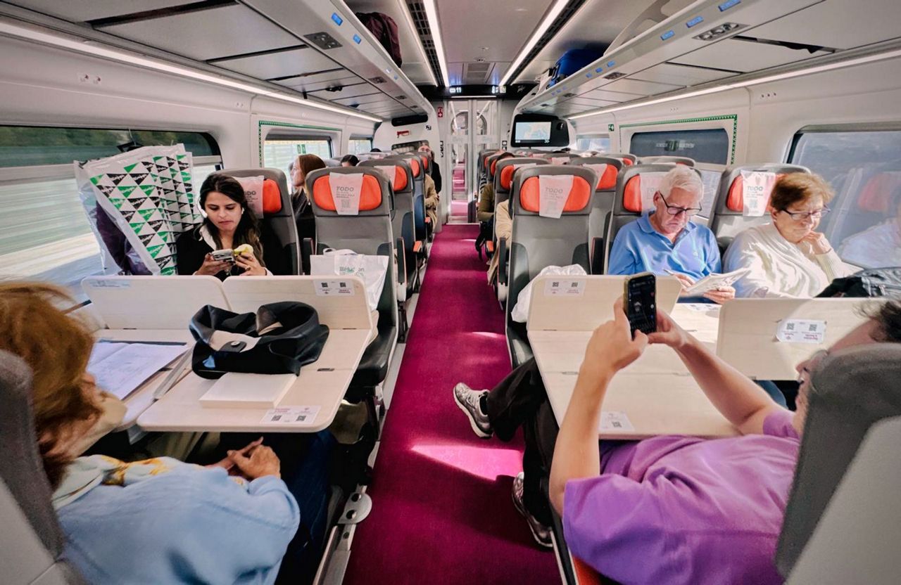 On board a Spanish high-speed train in the aftermath of the system's ...