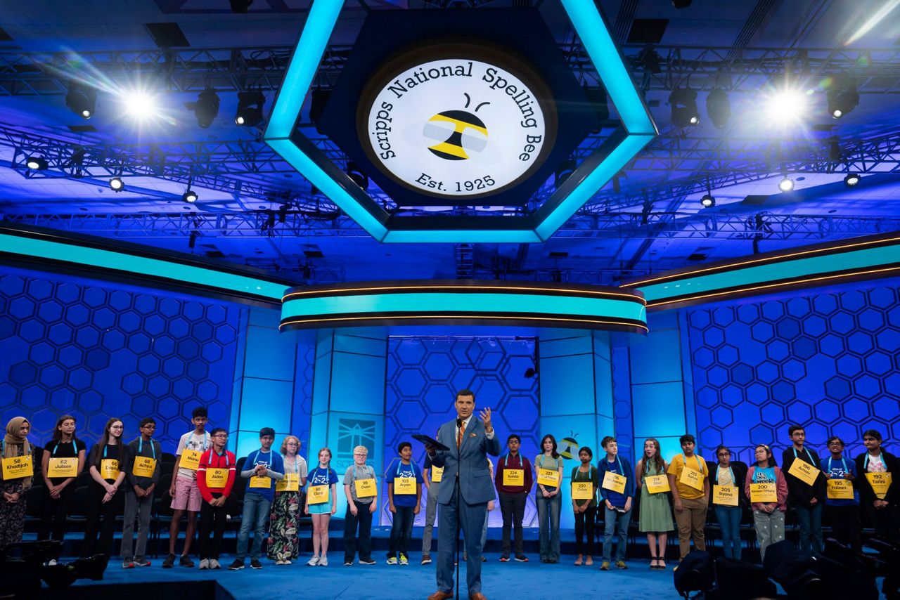 Scripps National Spelling Bee finalists flex their knowledge quietly