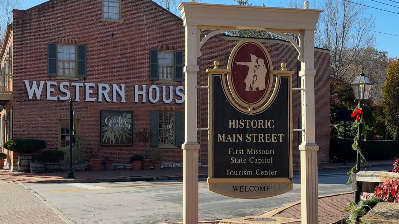 Main Street in Historic St. Charles in November 2024. The St. Charles Riverwalk Market is one of the many shops across the St. Louis-area participating in Small Business Saturday. (Spectrum News/Lauren Brennecke)