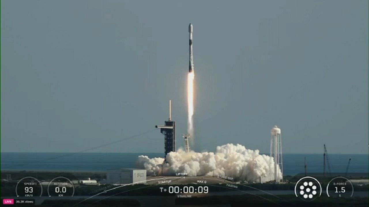 Nearly 30 Starlink satellites took off from the Kennedy Space Center on Wednesday, May 28, 2025. (SpaceX)