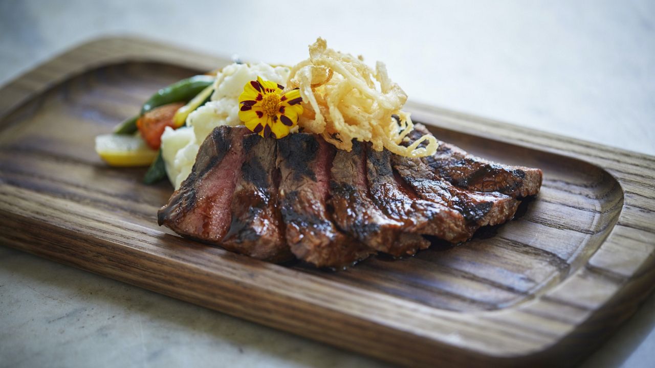 A certified angus beef New York Strip by Golden Lamb in Lebanon, Ohio. (Photo courtesy of Greater Cincinnati Restaurant Week)