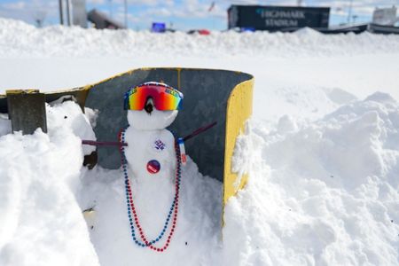 You could make over an 80-foot-tall snowman with all the snow on the Buffalo  Bills' football field