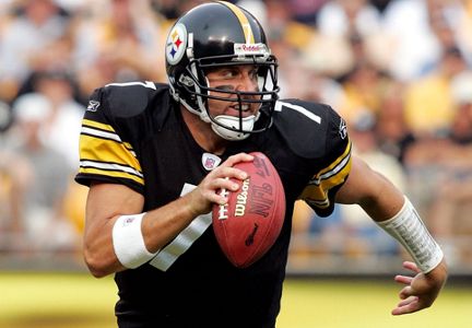 Pittsburgh Steelers running back Jerome Bettis goes over the top for a gain  of seven yards against th Seattle Seahawks in the second half of Super Bowl  XL on Sunday, February 5