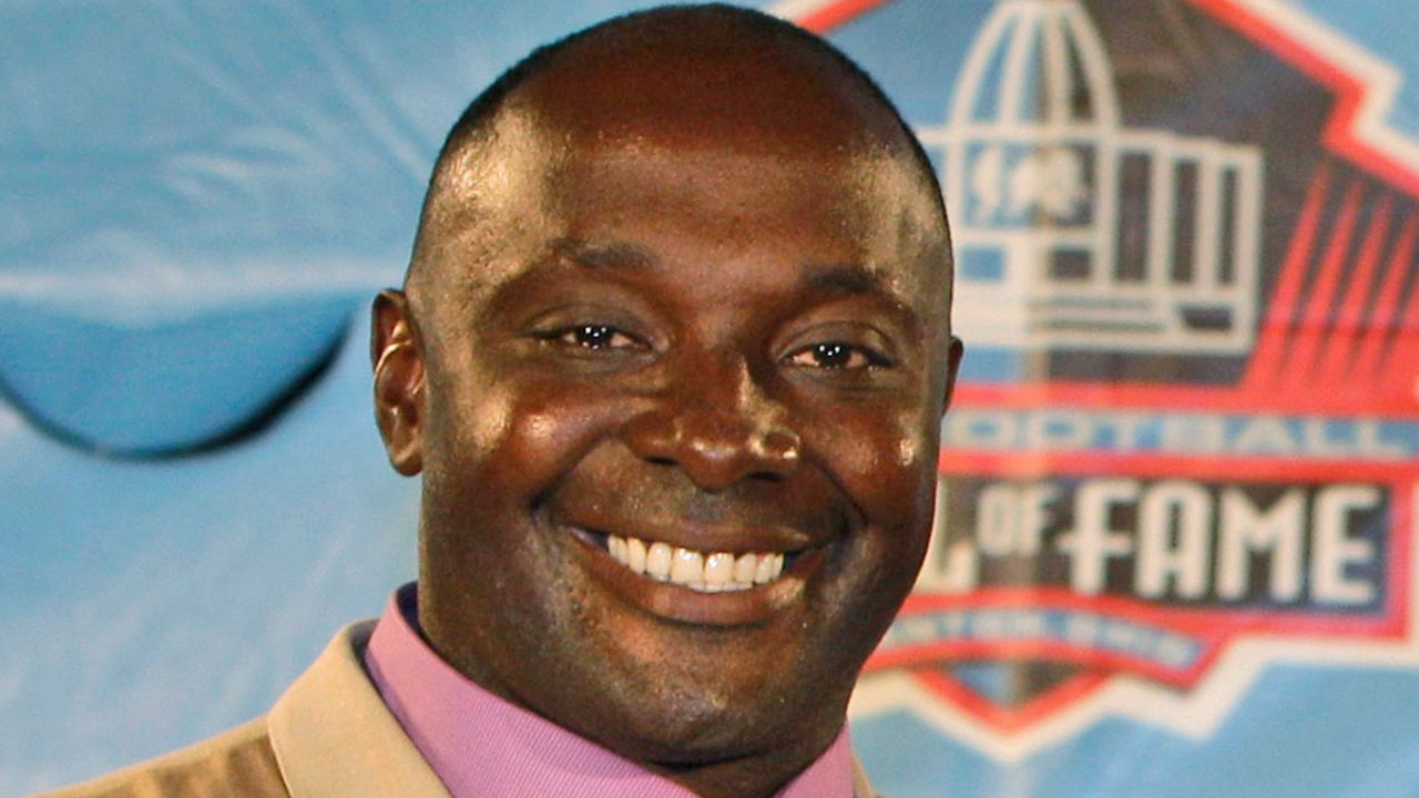 This is an Aug. 6, 2011 file photo showing Sterling Sharpe at the Pro Football Hall of Fame in Canton, Ohio. 