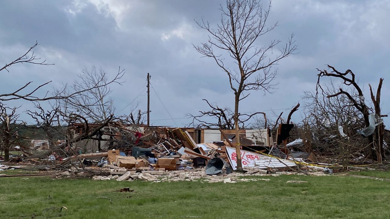 Storm damage in Salado, Texas. (Spectrum News 1/Dylan Scott)