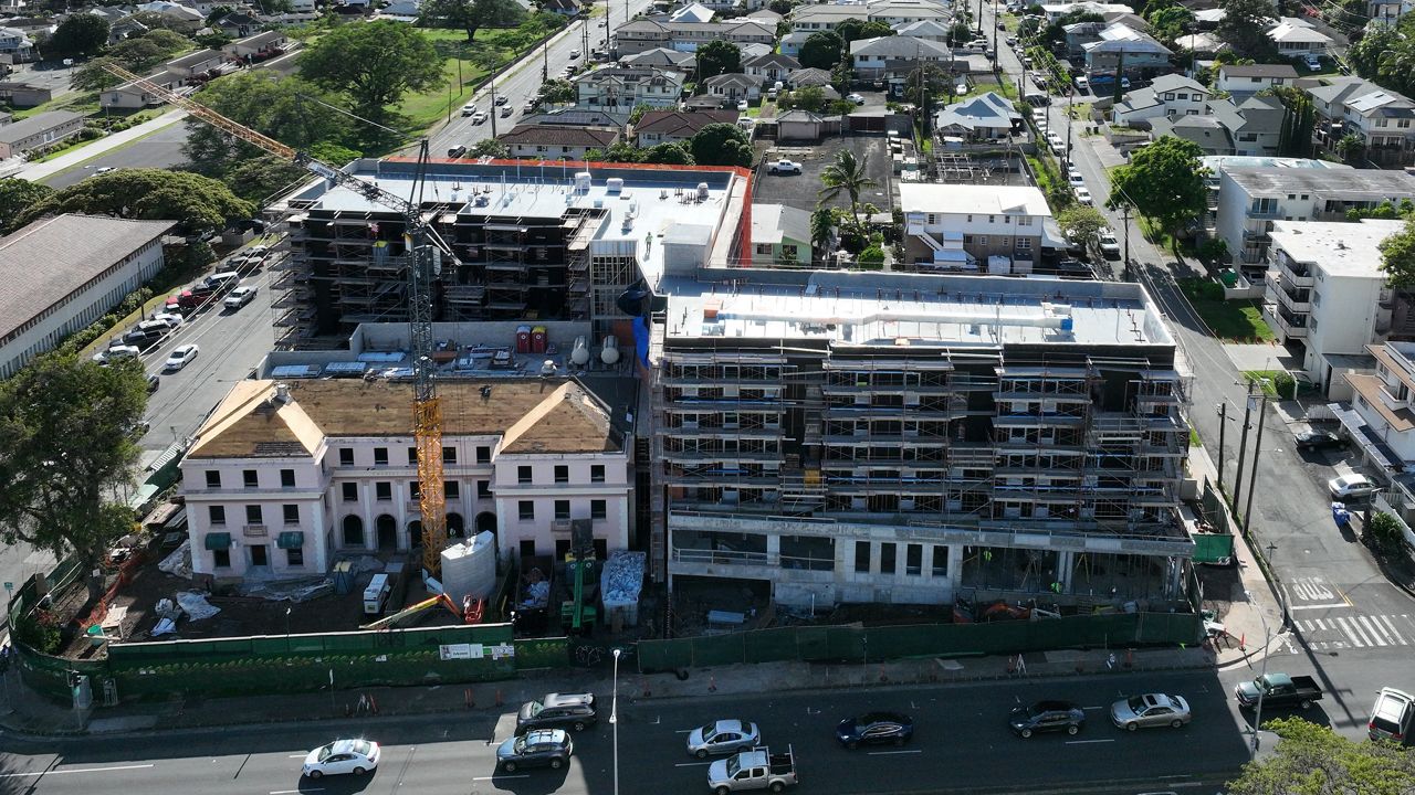 An aerial photo of the RISE dormitory. (Photo courtesy of Moss)