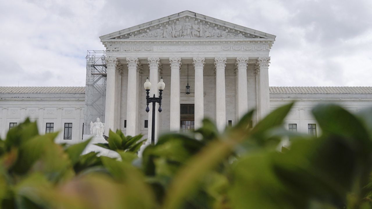 The U.S. Supreme Court is seen on Thursday, Oct. 5, 2023, in Washington. (AP Photo/Mariam Zuhaib)