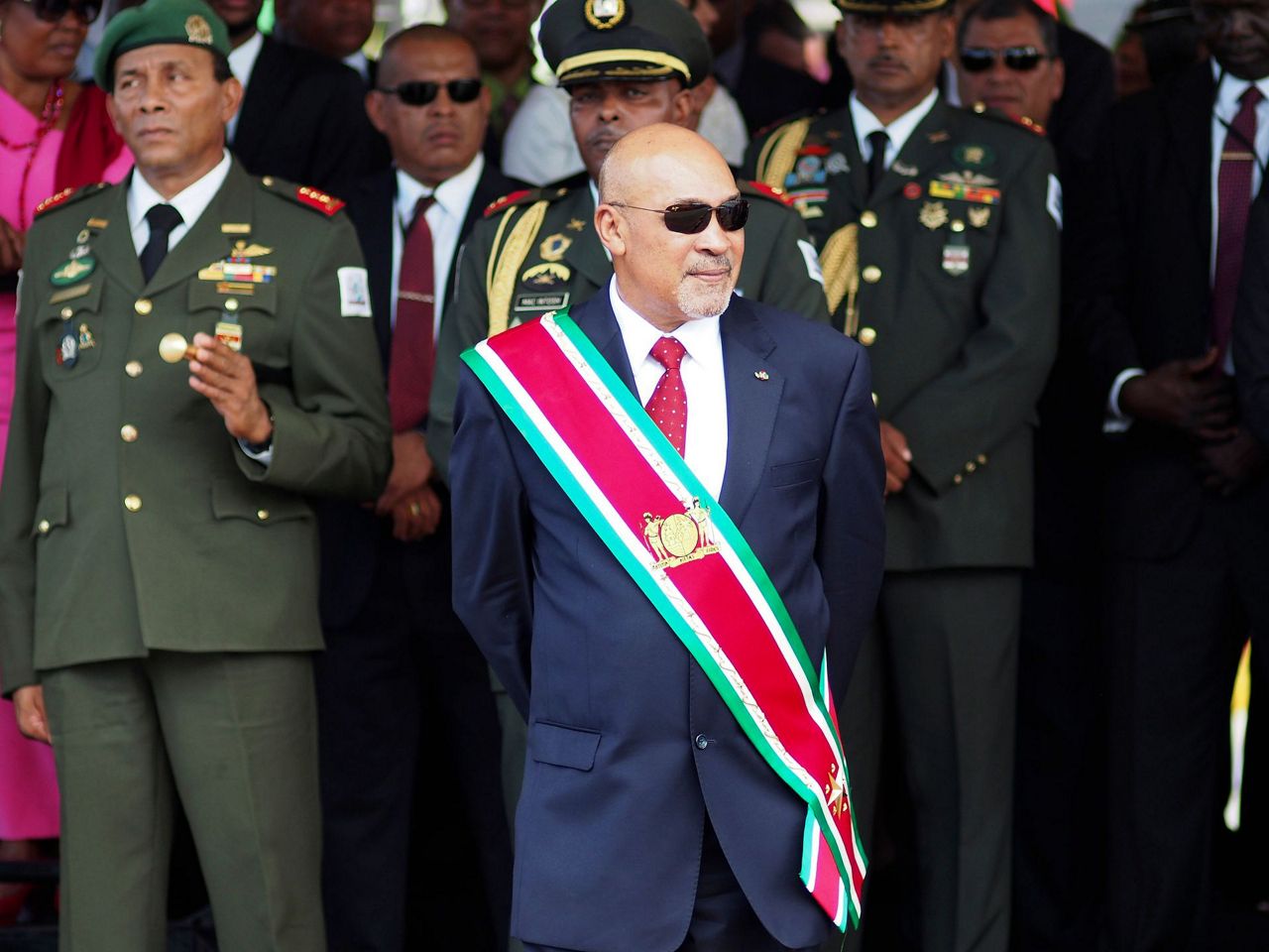 Supporters Greet Suriname President After Conviction