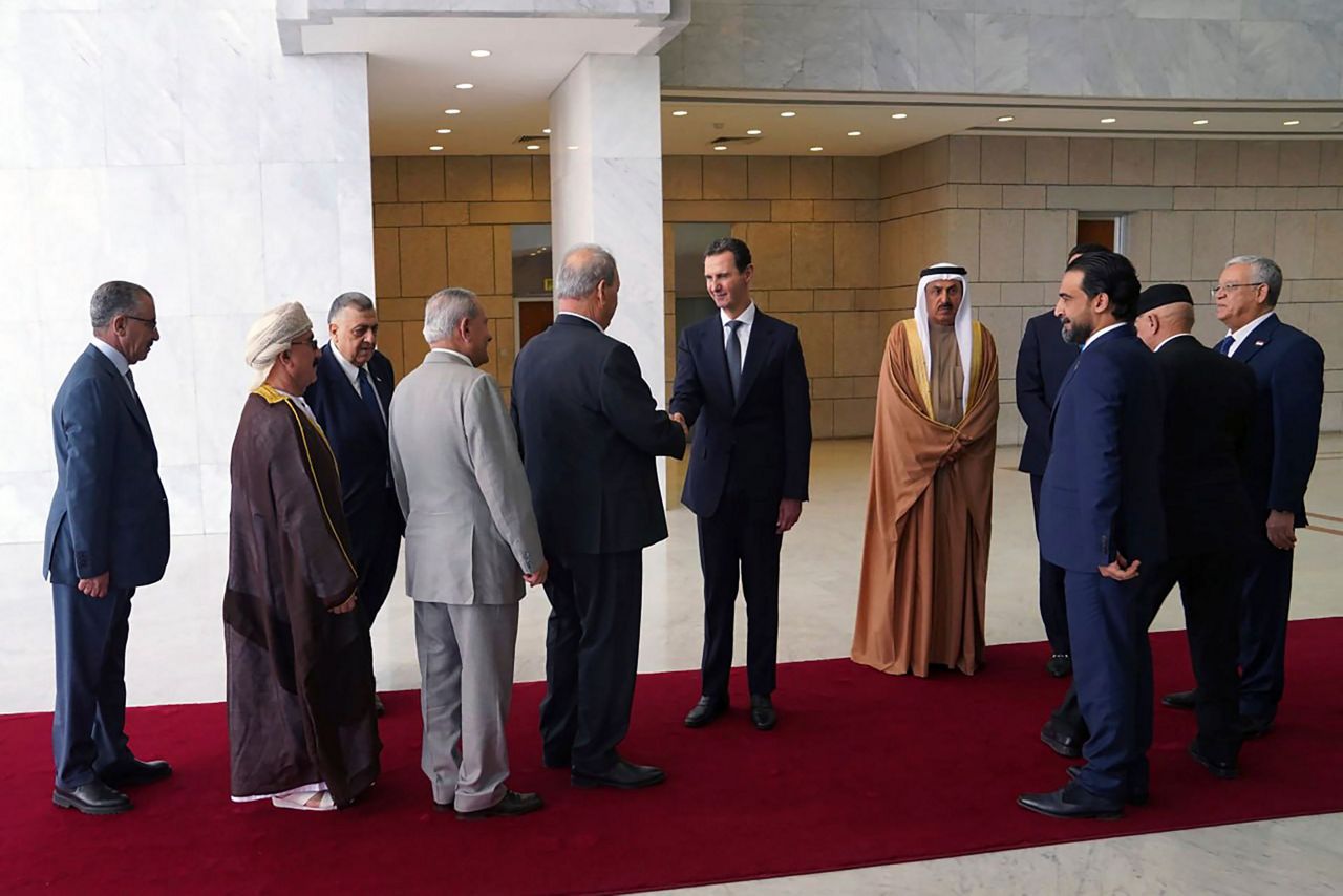 Egypt Speaker Arab Lawmakers Visit Syrian President Assad 3381