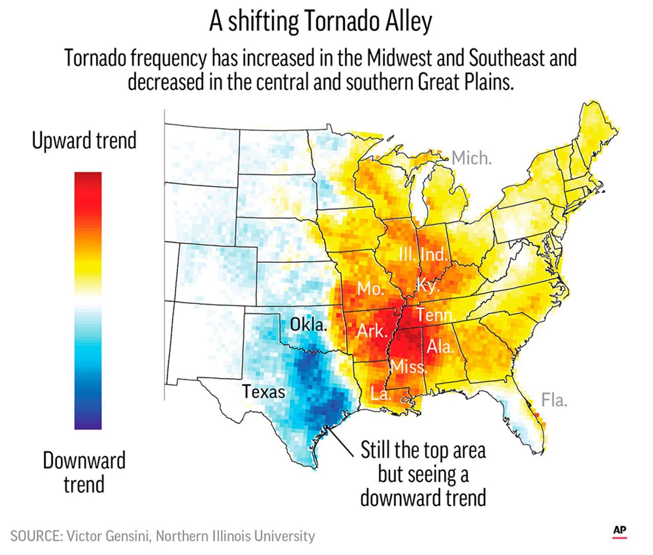 The Latest Tornado seriously injures 3 people in Kansas
