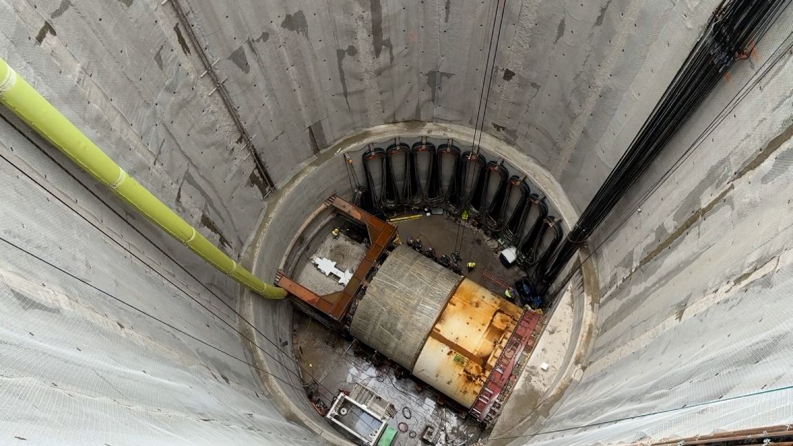 The inside of the shaft that will connect to Southerly tunnel. It is a part of Project Clean Lake.
