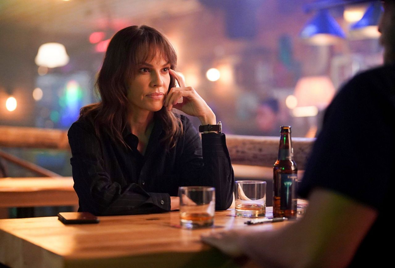 Hilary Swank talks filming new series while expecting twins