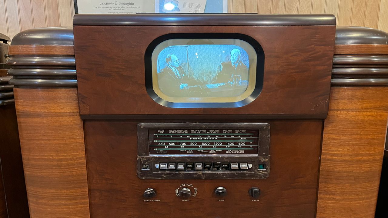 a vintage TV set