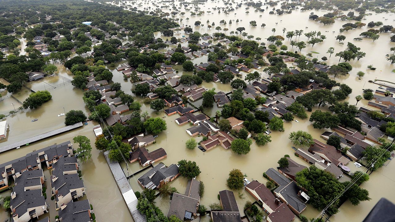 Flooding caused by atmospheric blocking.